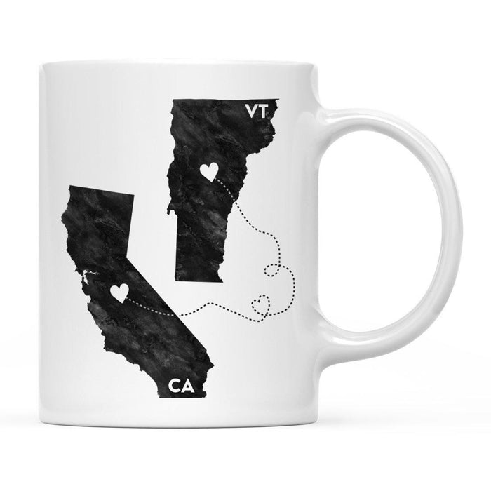 Andaz Press 11oz Black And White Modern California Long Distance Coffee Mug-Set of 1-Andaz Press-Vermont-