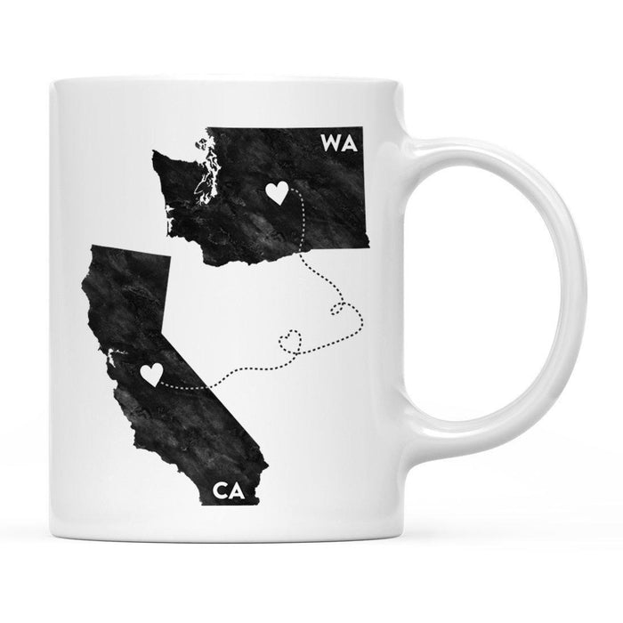 Andaz Press 11oz Black And White Modern California Long Distance Coffee Mug-Set of 1-Andaz Press-Washington-