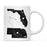 Andaz Press 11oz Black And White Modern Florida Long Distance Coffee Mug-Set of 1-Andaz Press-Alabama-