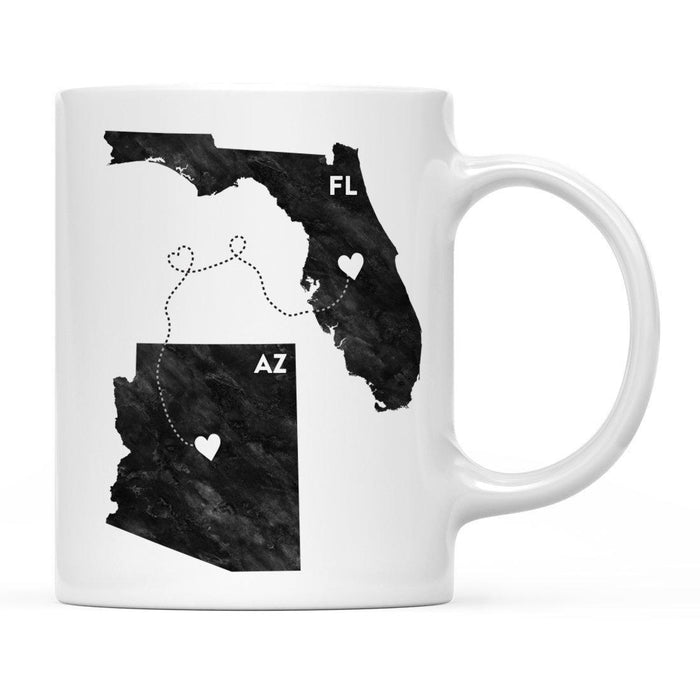 Andaz Press 11oz Black And White Modern Florida Long Distance Coffee Mug-Set of 1-Andaz Press-Alabama-