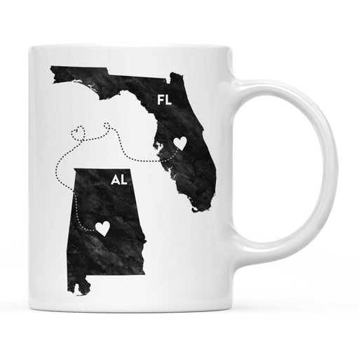 Andaz Press 11oz Black And White Modern Florida Long Distance Coffee Mug-Set of 1-Andaz Press-Alabama-