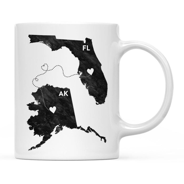 Andaz Press 11oz Black And White Modern Florida Long Distance Coffee Mug-Set of 1-Andaz Press-Alaska-