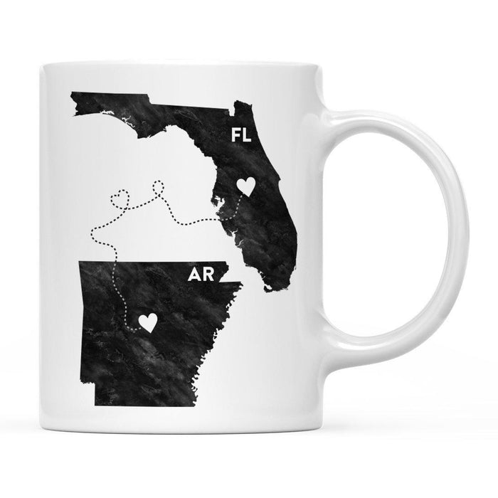 Andaz Press 11oz Black And White Modern Florida Long Distance Coffee Mug-Set of 1-Andaz Press-Arkansas-
