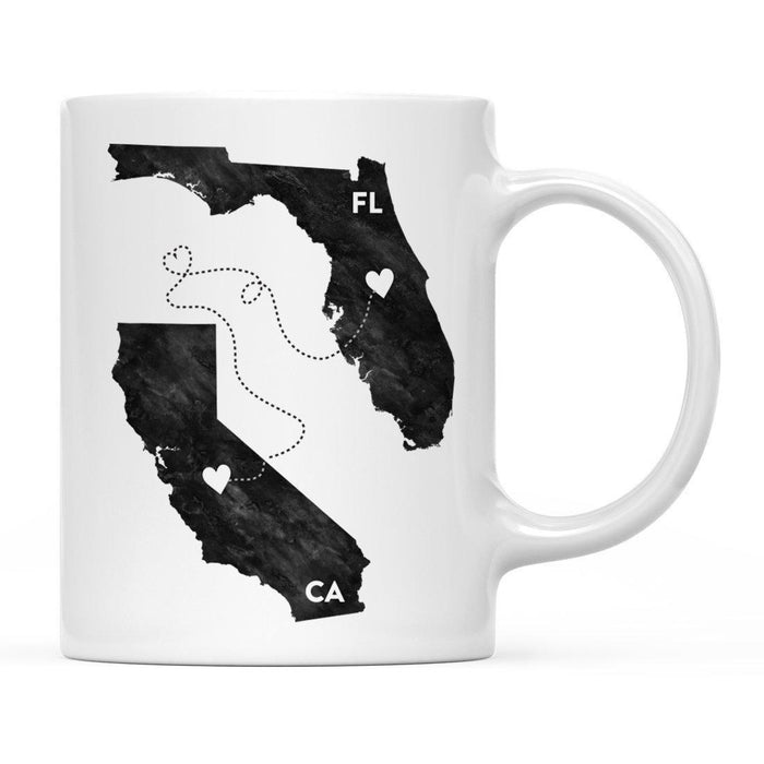 Andaz Press 11oz Black And White Modern Florida Long Distance Coffee Mug-Set of 1-Andaz Press-California-