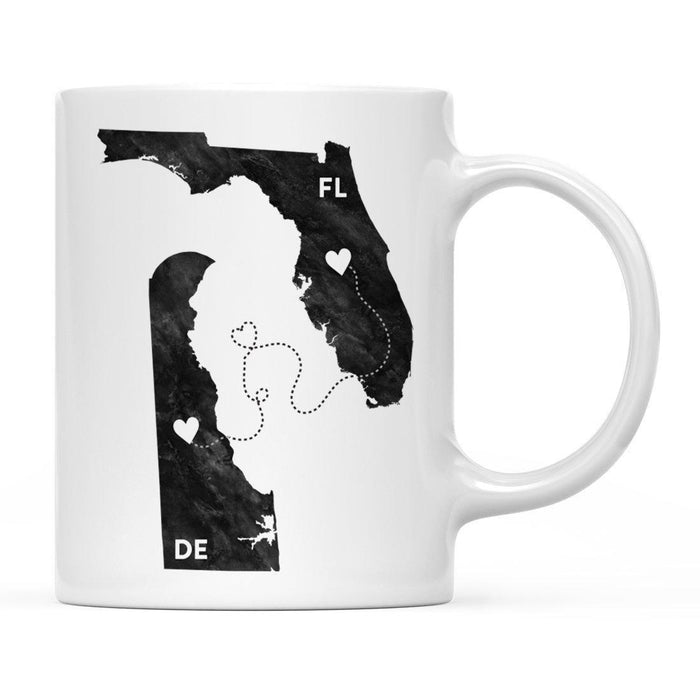 Andaz Press 11oz Black And White Modern Florida Long Distance Coffee Mug-Set of 1-Andaz Press-Delaware-