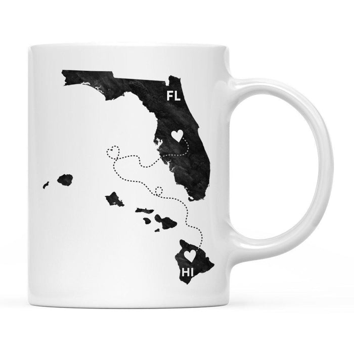 Andaz Press 11oz Black And White Modern Florida Long Distance Coffee Mug-Set of 1-Andaz Press-Hawaii-
