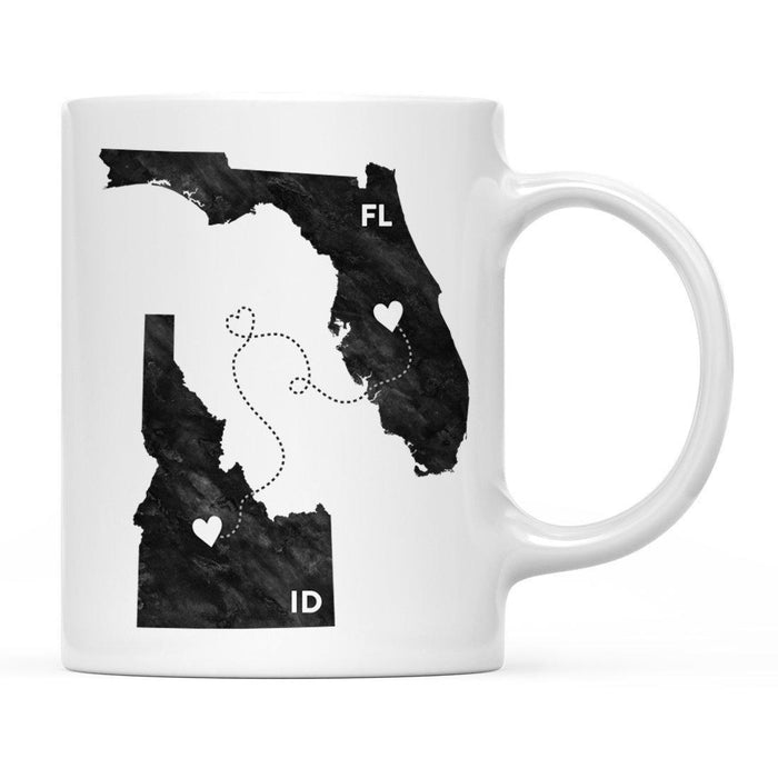 Andaz Press 11oz Black And White Modern Florida Long Distance Coffee Mug-Set of 1-Andaz Press-Idaho-