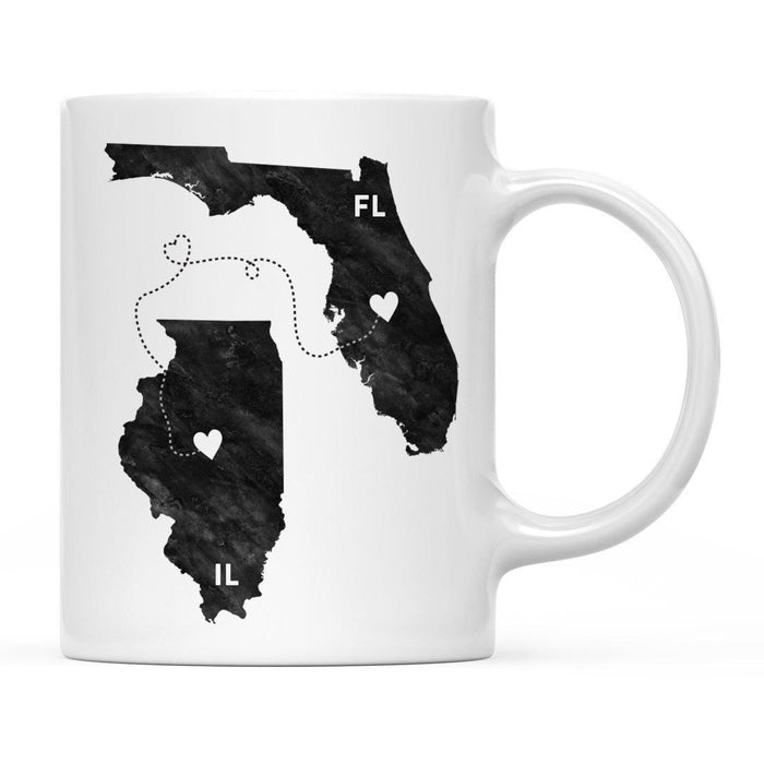 Andaz Press 11oz Black And White Modern Florida Long Distance Coffee Mug-Set of 1-Andaz Press-Illinois-