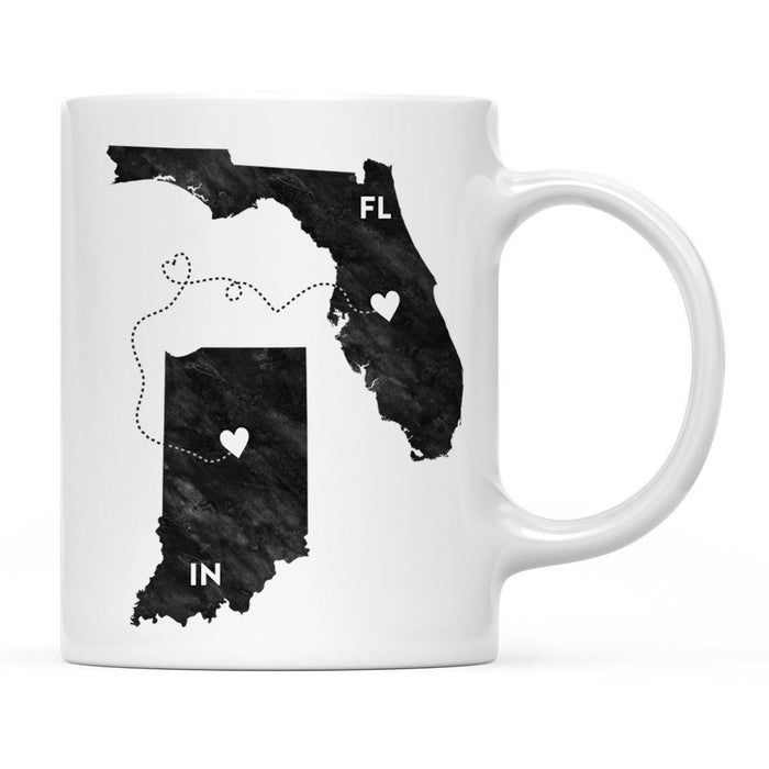 Andaz Press 11oz Black And White Modern Florida Long Distance Coffee Mug-Set of 1-Andaz Press-Indiana-