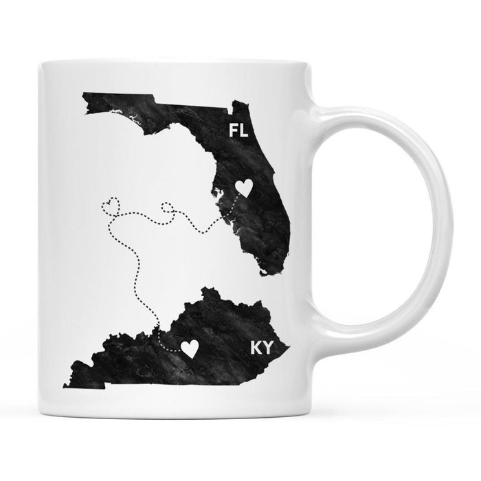 Andaz Press 11oz Black And White Modern Florida Long Distance Coffee Mug-Set of 1-Andaz Press-Kentucky-
