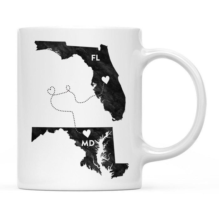 Andaz Press 11oz Black And White Modern Florida Long Distance Coffee Mug-Set of 1-Andaz Press-Maryland-