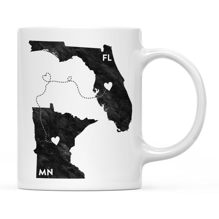 Andaz Press 11oz Black And White Modern Florida Long Distance Coffee Mug-Set of 1-Andaz Press-Minnesota-