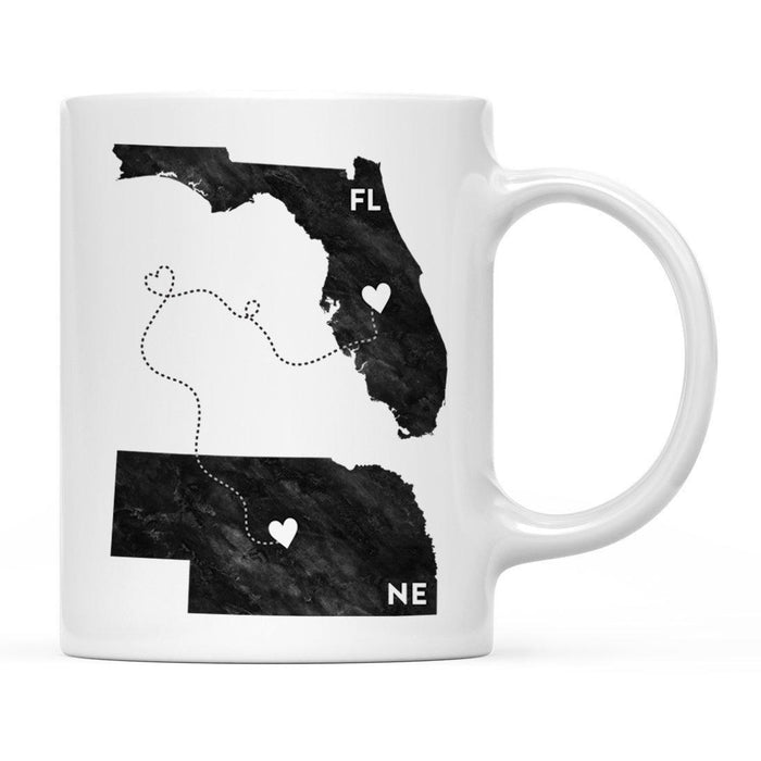Andaz Press 11oz Black And White Modern Florida Long Distance Coffee Mug-Set of 1-Andaz Press-Nebraska-