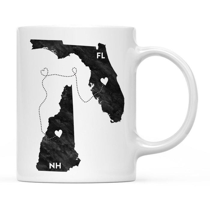 Andaz Press 11oz Black And White Modern Florida Long Distance Coffee Mug-Set of 1-Andaz Press-New Hampshire-