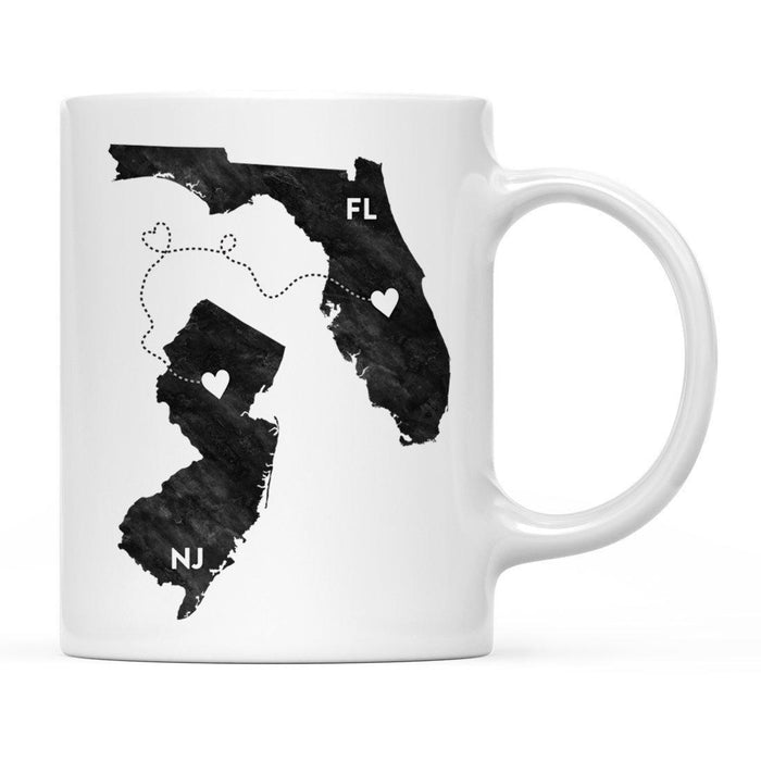 Andaz Press 11oz Black And White Modern Florida Long Distance Coffee Mug-Set of 1-Andaz Press-New Jersey-