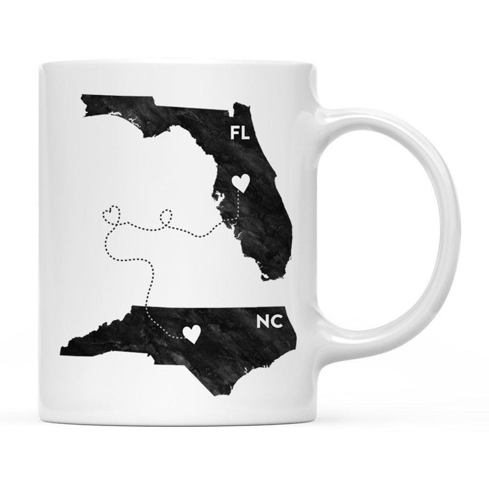 Andaz Press 11oz Black And White Modern Florida Long Distance Coffee Mug-Set of 1-Andaz Press-North Carolina-