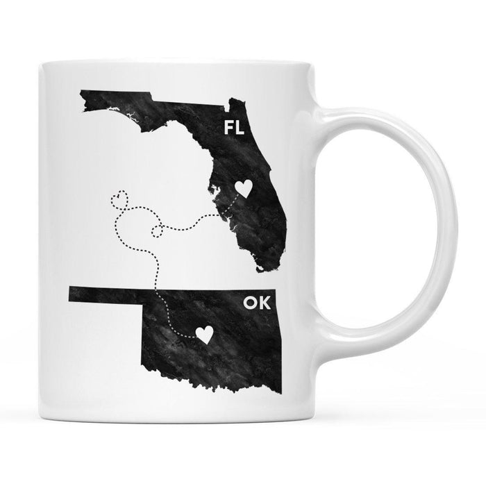 Andaz Press 11oz Black And White Modern Florida Long Distance Coffee Mug-Set of 1-Andaz Press-Oklahoma-