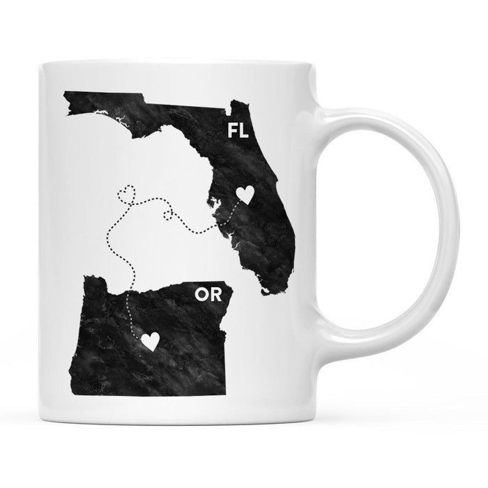 Andaz Press 11oz Black And White Modern Florida Long Distance Coffee Mug-Set of 1-Andaz Press-Oregon-