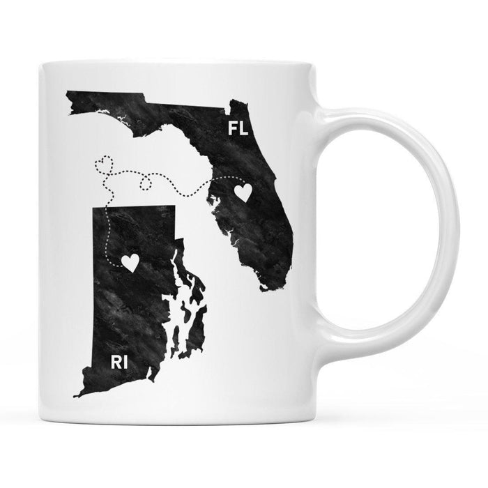 Andaz Press 11oz Black And White Modern Florida Long Distance Coffee Mug-Set of 1-Andaz Press-Rhode Island-
