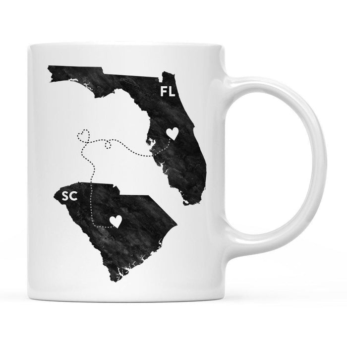 Andaz Press 11oz Black And White Modern Florida Long Distance Coffee Mug-Set of 1-Andaz Press-South Carolina-