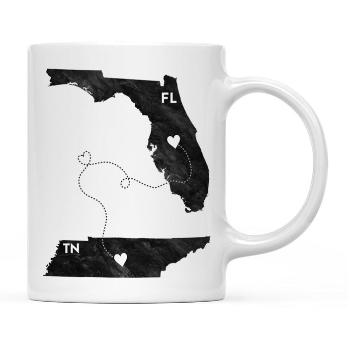 Andaz Press 11oz Black And White Modern Florida Long Distance Coffee Mug-Set of 1-Andaz Press-Tennessee-