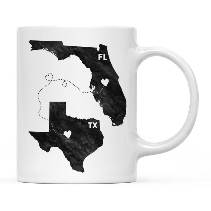Andaz Press 11oz Black And White Modern Florida Long Distance Coffee Mug-Set of 1-Andaz Press-Texas-