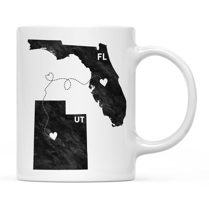 Andaz Press 11oz Black And White Modern Florida Long Distance Coffee Mug-Set of 1-Andaz Press-Utah-
