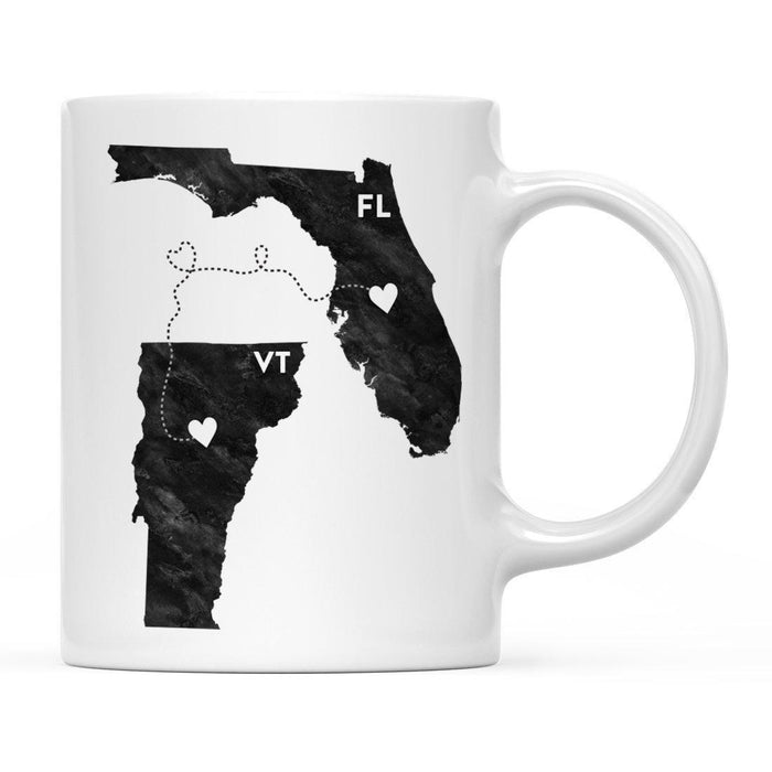 Andaz Press 11oz Black And White Modern Florida Long Distance Coffee Mug-Set of 1-Andaz Press-Vermont-