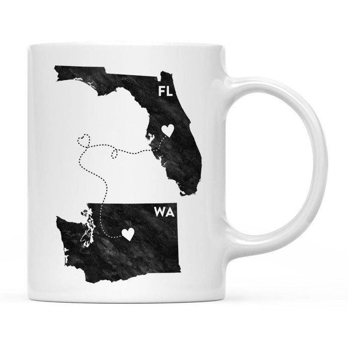 Andaz Press 11oz Black And White Modern Florida Long Distance Coffee Mug-Set of 1-Andaz Press-Washington-