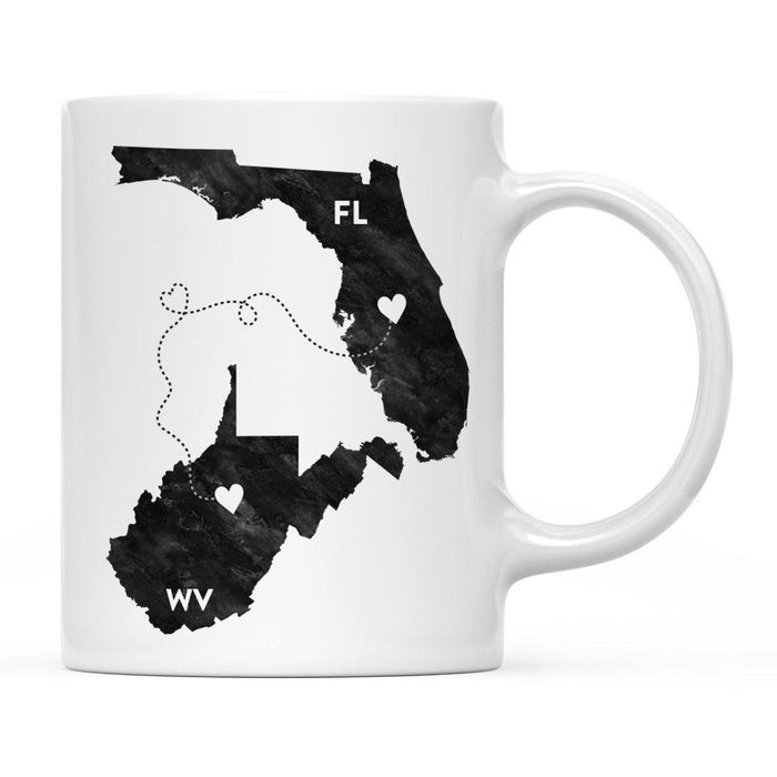 Andaz Press 11oz Black And White Modern Florida Long Distance Coffee Mug-Set of 1-Andaz Press-West Virginia-