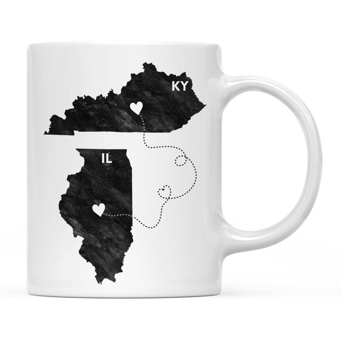 Andaz Press 11oz Black And White Modern Illinois Long Distance Coffee Mug-Set of 1-Andaz Press-Kentucky-