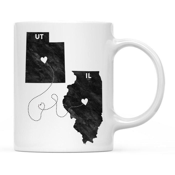Andaz Press 11oz Black And White Modern Illinois Long Distance Coffee Mug-Set of 1-Andaz Press-Utah-