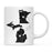 Andaz Press 11oz Black And White Modern Michigan Long Distance Coffee Mug-Set of 1-Andaz Press-Alabama-