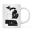 Andaz Press 11oz Black And White Modern Michigan Long Distance Coffee Mug-Set of 1-Andaz Press-Alabama-