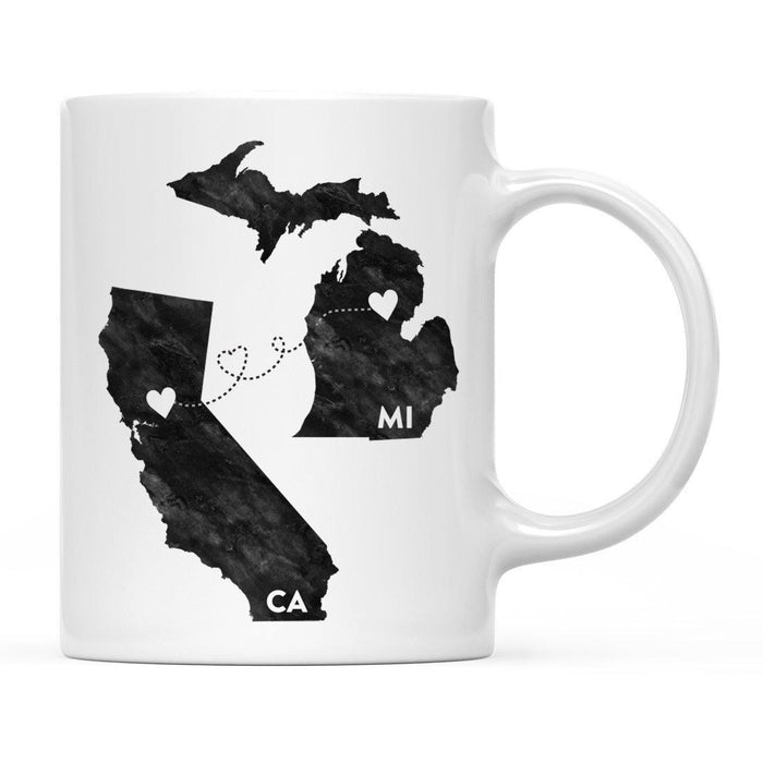Andaz Press 11oz Black And White Modern Michigan Long Distance Coffee Mug-Set of 1-Andaz Press-California-