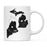 Andaz Press 11oz Black And White Modern Michigan Long Distance Coffee Mug-Set of 1-Andaz Press-Maine-