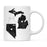 Andaz Press 11oz Black And White Modern Michigan Long Distance Coffee Mug-Set of 1-Andaz Press-Nevada-
