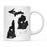 Andaz Press 11oz Black And White Modern Michigan Long Distance Coffee Mug-Set of 1-Andaz Press-New Hampshire-