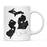 Andaz Press 11oz Black And White Modern Michigan Long Distance Coffee Mug-Set of 1-Andaz Press-New Jersey-