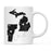 Andaz Press 11oz Black And White Modern Michigan Long Distance Coffee Mug-Set of 1-Andaz Press-Vermont-