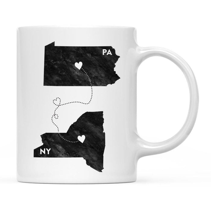 Andaz Press 11oz Black And White Modern New York Long Distance Coffee Mug-Set of 1-Andaz Press-Alabama-
