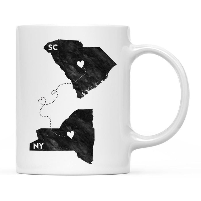 Andaz Press 11oz Black And White Modern New York Long Distance Coffee Mug-Set of 1-Andaz Press-Alabama-