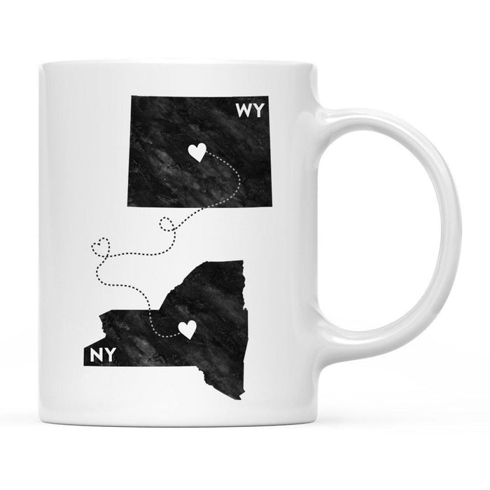 Andaz Press 11oz Black And White Modern New York Long Distance Coffee Mug-Set of 1-Andaz Press-Alabama-