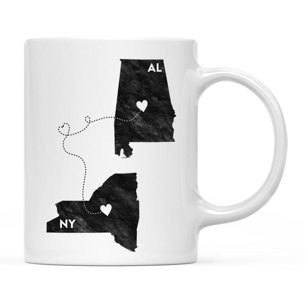 Andaz Press 11oz Black And White Modern New York Long Distance Coffee Mug-Set of 1-Andaz Press-Alabama-