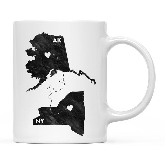 Andaz Press 11oz Black And White Modern New York Long Distance Coffee Mug-Set of 1-Andaz Press-Alaska-