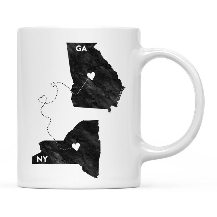 Andaz Press 11oz Black And White Modern New York Long Distance Coffee Mug-Set of 1-Andaz Press-Georgia-