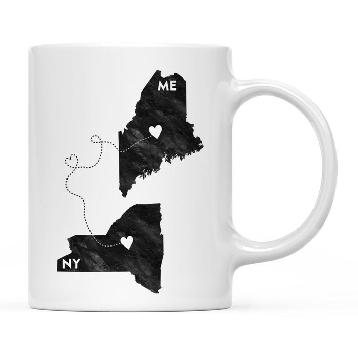 Andaz Press 11oz Black And White Modern New York Long Distance Coffee Mug-Set of 1-Andaz Press-Maine-