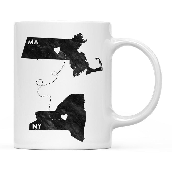 Andaz Press 11oz Black And White Modern New York Long Distance Coffee Mug-Set of 1-Andaz Press-Massachusetts-