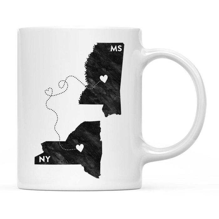 Andaz Press 11oz Black And White Modern New York Long Distance Coffee Mug-Set of 1-Andaz Press-Mississippi-