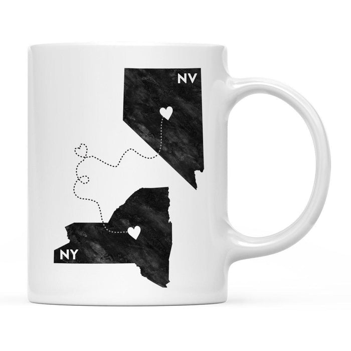 Andaz Press 11oz Black And White Modern New York Long Distance Coffee Mug-Set of 1-Andaz Press-Nevada-